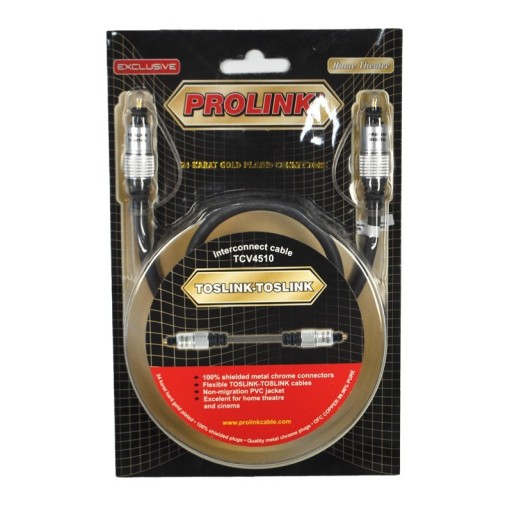 Эксклюзивный оптический кабель Toslink Prolink, 20 м.