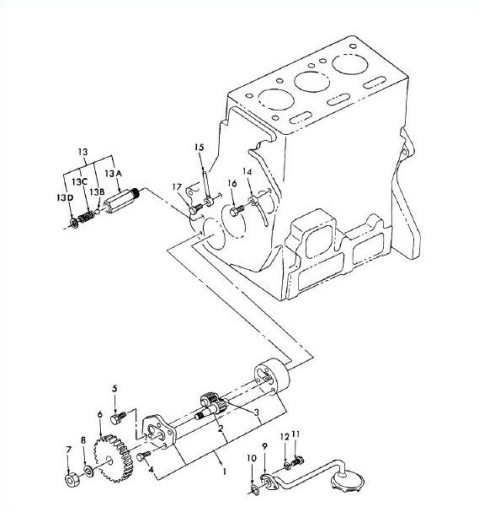 SBA140016030 новый насос масляный для тракторов Ford