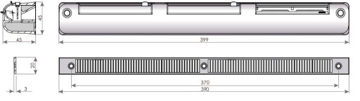 Оконный акустический воздухоотводчик VENTEC VT 901 WHITE