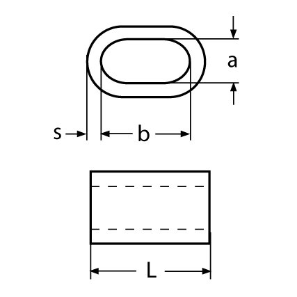 Соединитель ROPE CLAMP 4 мм АЛЮМИНИЕВАЯ ВТУЛКА 10 шт.