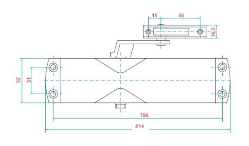 GEZE Дверной доводчик + кронштейн TS 1000 C коричневый