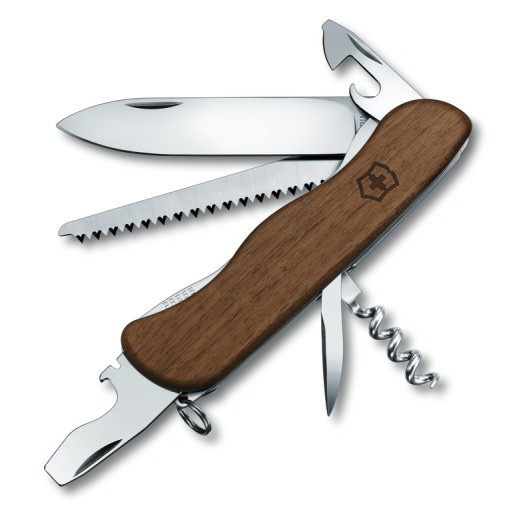 Victorinox 0.8361.63, Карманный нож Forester Wood + кожаный чехол 4.0523.3, 111мм