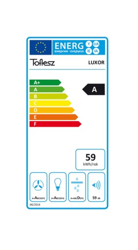 КУХОННАЯ ВЫТЯЖКА TOFLESZ LUXOR СТЕКЛО ЧЕРНАЯ 96 см