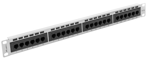 PATCH PANEL 24 port kat 5E UTP szary RACK Patchpanel 19