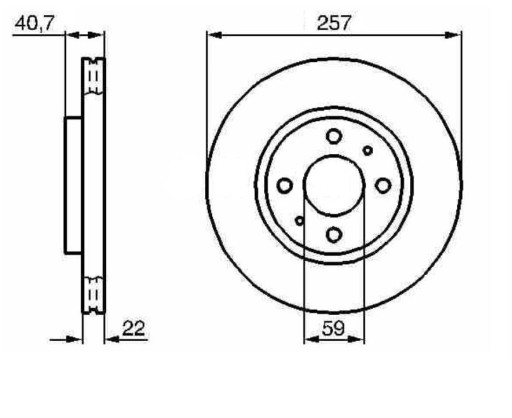 MIKODA 0342 GT ДИСКИ, КОЛОДКИ FIAT IDEA QUBO Пд