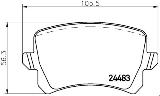 Тормозные колодки ЗАДНИЕ VW PASSAT B7 2010-2014 СМ.