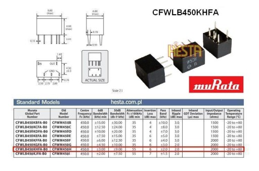 Керамический фильтр muRata 450HT 3+2 ножки для Motorola