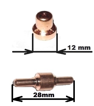 ЭЛЕКТРОДЫ-СОПЛО ДЛЯ ПЛАЗМЕННОГО РЕЗА PIROTEC DEDRA 40A PT31 LG40 CUT50