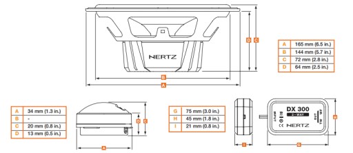 HERTZ DSK 165.3 ДИНАМИКИ ДИСТАНЦИЯ VW PASSAT B6 CC