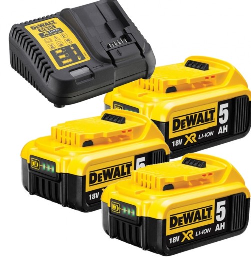 БЕСЩЕТОЧНЫЙ КОМПЛЕКТ DEWALT 5 ШТ. 18 В 3X5,0 Ач