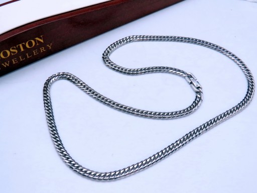 СЕРЕБРЯНАЯ ЦЕПЬ НА ШЕИ СТАЛЬ 316L 5мм