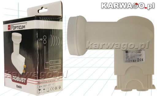 Konwerter OPTICUM TWIN (R), 1 satelita, 2 tunery