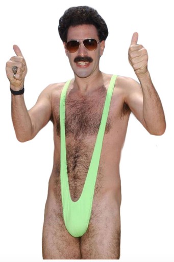 Купальник BORAT MANKINI мужские трусы-стринги плавки BORATA неоновые