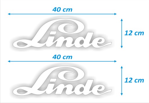 НАКЛЕЙКИ НАКЛЕЙКА - LINDE - 2 шт. - БЕЛАЯ.