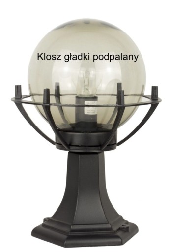 Lampa ogrodowa, parkowa wys. 39 cm, kula fi 20 lampa z aluminium