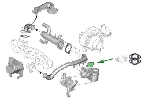 Заглушка EGR 2.0 HDi CITROEN C4 C5 C8 Jumpy