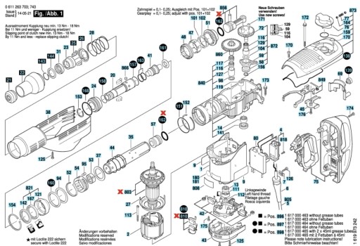 Вентилятор + подшипник ротора BOSCH GBH 7-45 7-46