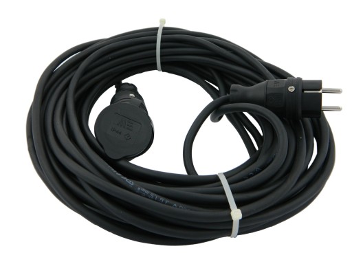 РЕЗИНОВЫЙ УДЛИНИТЕЛЬ 3X1,5 20М ВИЛКА + РОЗЕТКА HERM