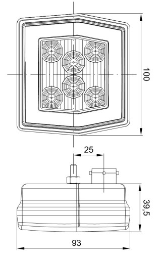 КОМБИНИРОВАННАЯ ПРОТИВОТУМАННАЯ ФАРА LED 12/24V E9 EMC