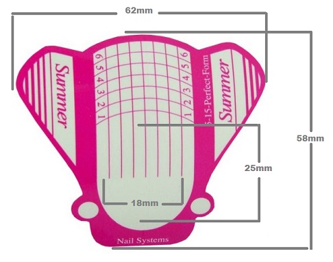 Шаблоны форм для наращивания ногтей Summer 500