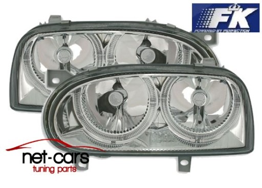 ЛАМПЫ ФАР FK VW GOLF III 3 ANGEL EYES C