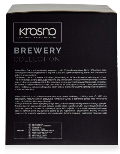 Zestaw komplet konesera piwa KROSNO Brewery 6 szt.