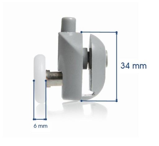 роликовые опоры для душевых кабин дно 25мм