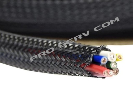 OPLOT NA KABLE POLIESTROWY RURKA 4mm/8mm CZARNY 1 metr