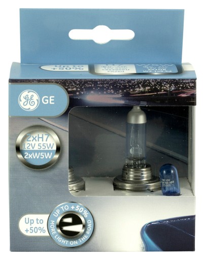 GE H7 SPORTLIGHT +50 НАБОР ЛАМПОК 2+2 W5W СИНИЙ