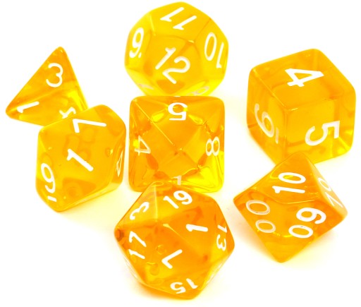 KOSTKA KOŚĆ do gry RPG KRYSZTAŁ żółta K6