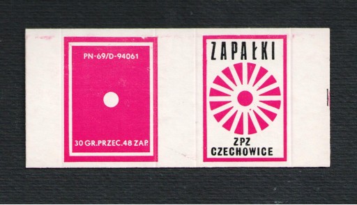 Коробок спичек ZPZ Чеховице 6