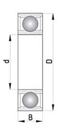 Подшипник шариковый 6316 2RS C3 FAG 80х170х39мм