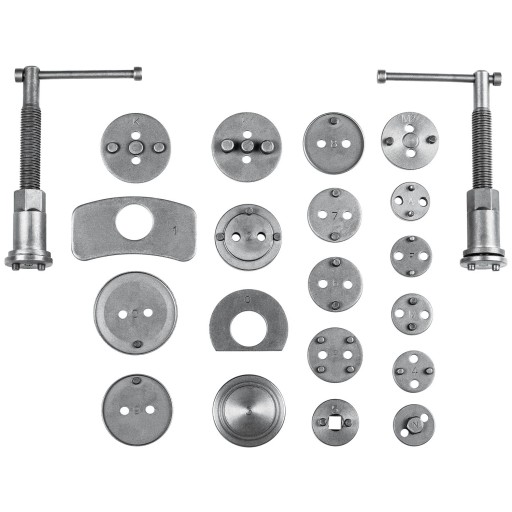 КОМПЛЕКТ ДЛЯ СНЯТИЯ ТОРМОЗНОГО ПОРШНЯ, 21 ЭЛЕМЕНТ