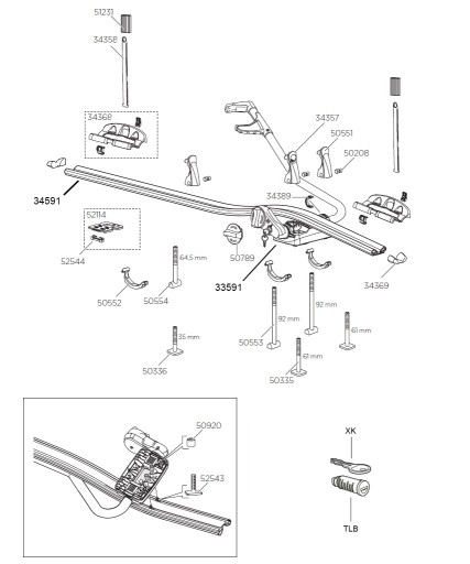 ЗАПЧАСТИ THULE ДЛЯ БАГАЖНИКА 591