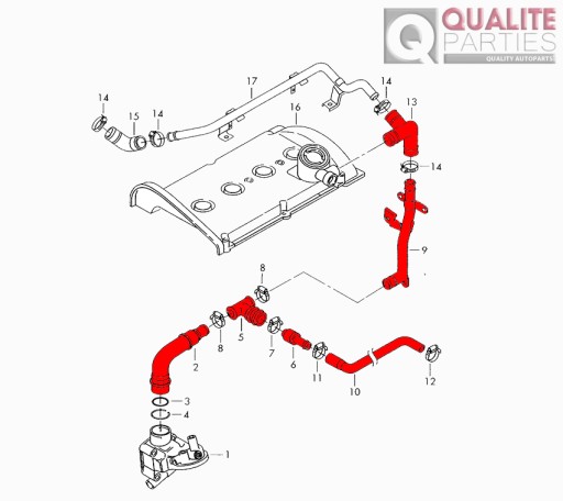 ШЛАНГИ ODMY AUDI A4 B6 A6 C5 SKODA SUPERB VW PASSAT B5 1.8T