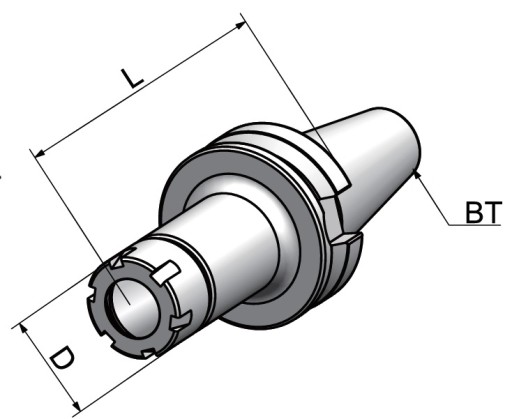 Цанговый держатель ER16 BT40 160 ДЕРЖАТЕЛЬ