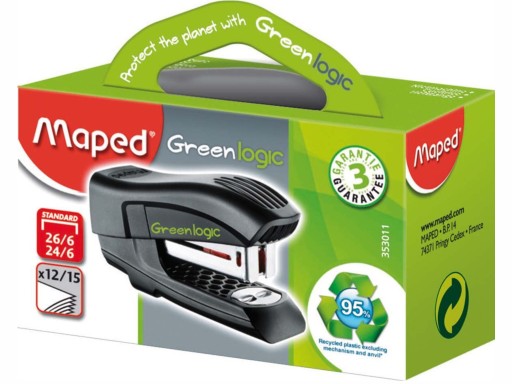 ОФИСНЫЙ СТЕПЛЕР Maped Greenlogic mini 24/6 15 листов ЭКОЛОГИЧЕСКИЙ