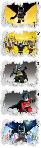 Naklejki na ścianę dla dzieci 3D Lego Batman 70x50