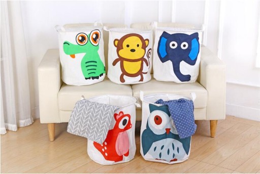 КОНТЕЙНЕРНАЯ КОРЗИНА ДЛЯ ИГРУШЕК, УЗОР СЛОНА
