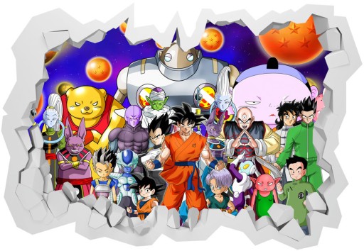 3D наклейки на стену Dragon Ball 100x70