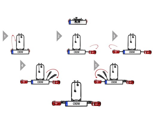 Крючок для велосипеда RACK Eufab CrowPlu складной TILT 2+