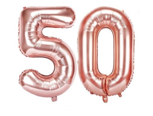 BALON FOLIOWY Balony 50 Gold Rose Nude 100 cm