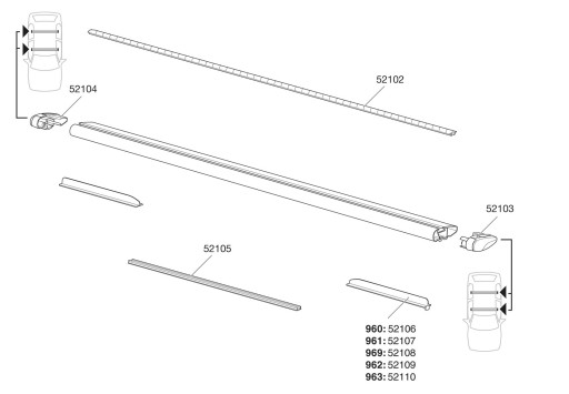 ЗАГЛУШКА ДЛЯ БАЛКИ WINGBAR THULE 52104