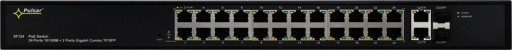 Коммутатор PoE Pulsar SF124 — 24x PoE, 2x SFP, 2x Gbit