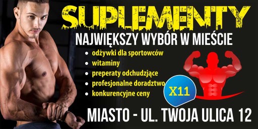 Baner reklamowy Reklama - Odżywki Suplementy 2x1