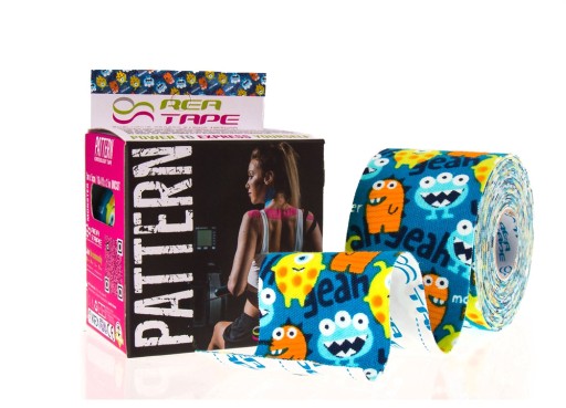 Тейпы кинезиологический тейп REA TAPE PLASTRY KIDS monster