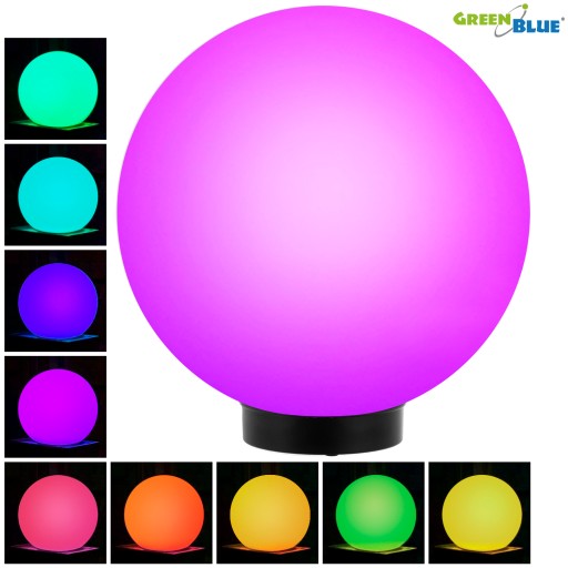 Светодиодный садовый светильник на солнечной батарее MILKY BALL 30см RGB