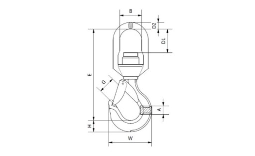 Поворотный крюк 8т УТВЕРЖДЕН для крана, HDS