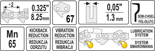 Łańcuch tnący do pilarki 67 ogn. 0,325'x1,3mm 16'