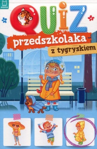 Quiz przedszkolaka z tygryskiem Ciekawe zadania Zabawa w podróży Zagadki